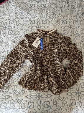 NWT CIDER Vintage Style Blouse